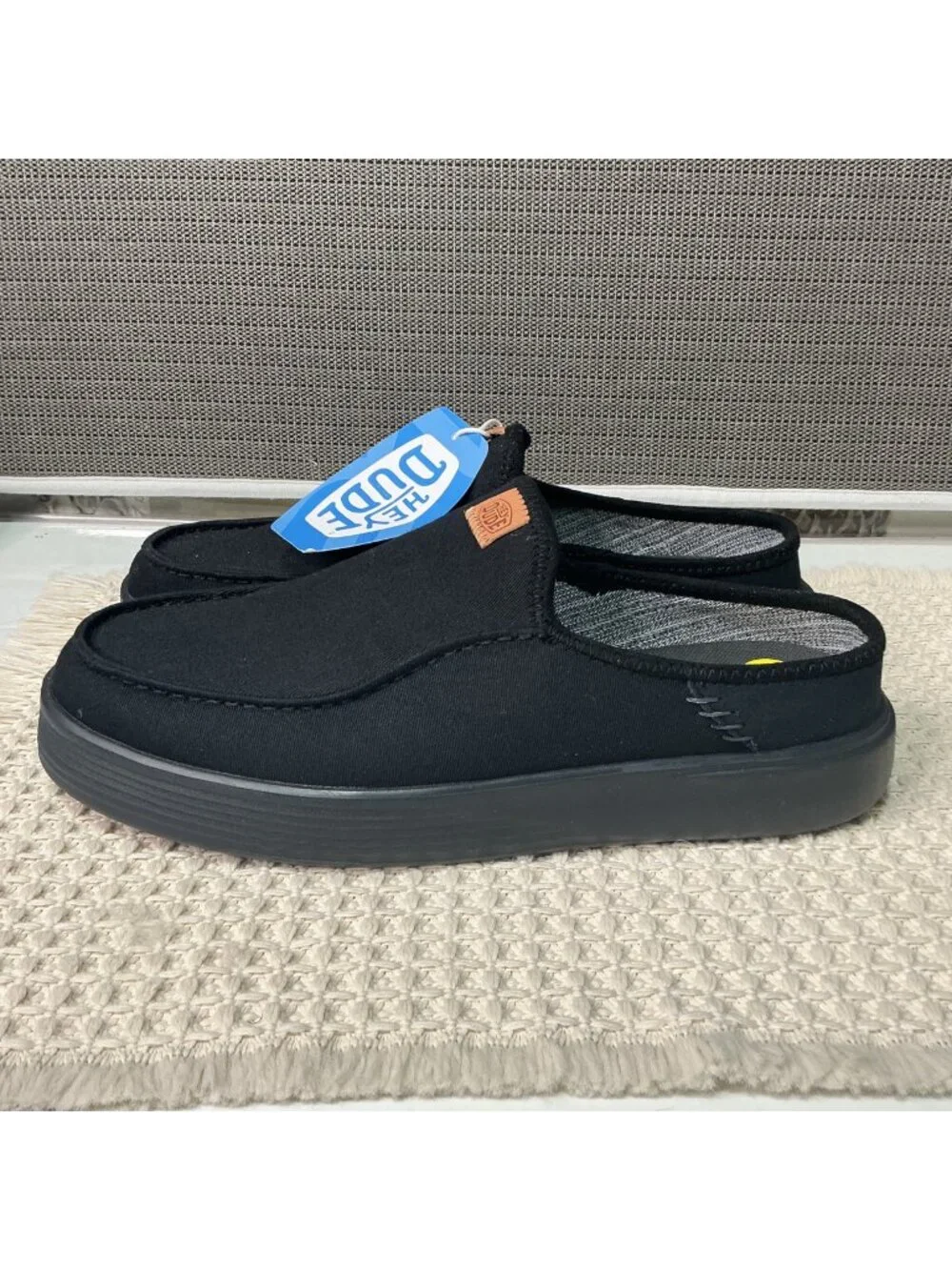 Hey Dude Austin M Workwear Slip-On Shoes Black Size 11 Mens Durable & Lightweigh